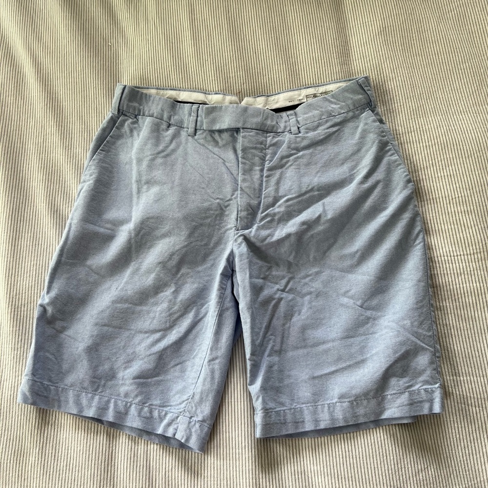 Light Blue Cotton Shorts